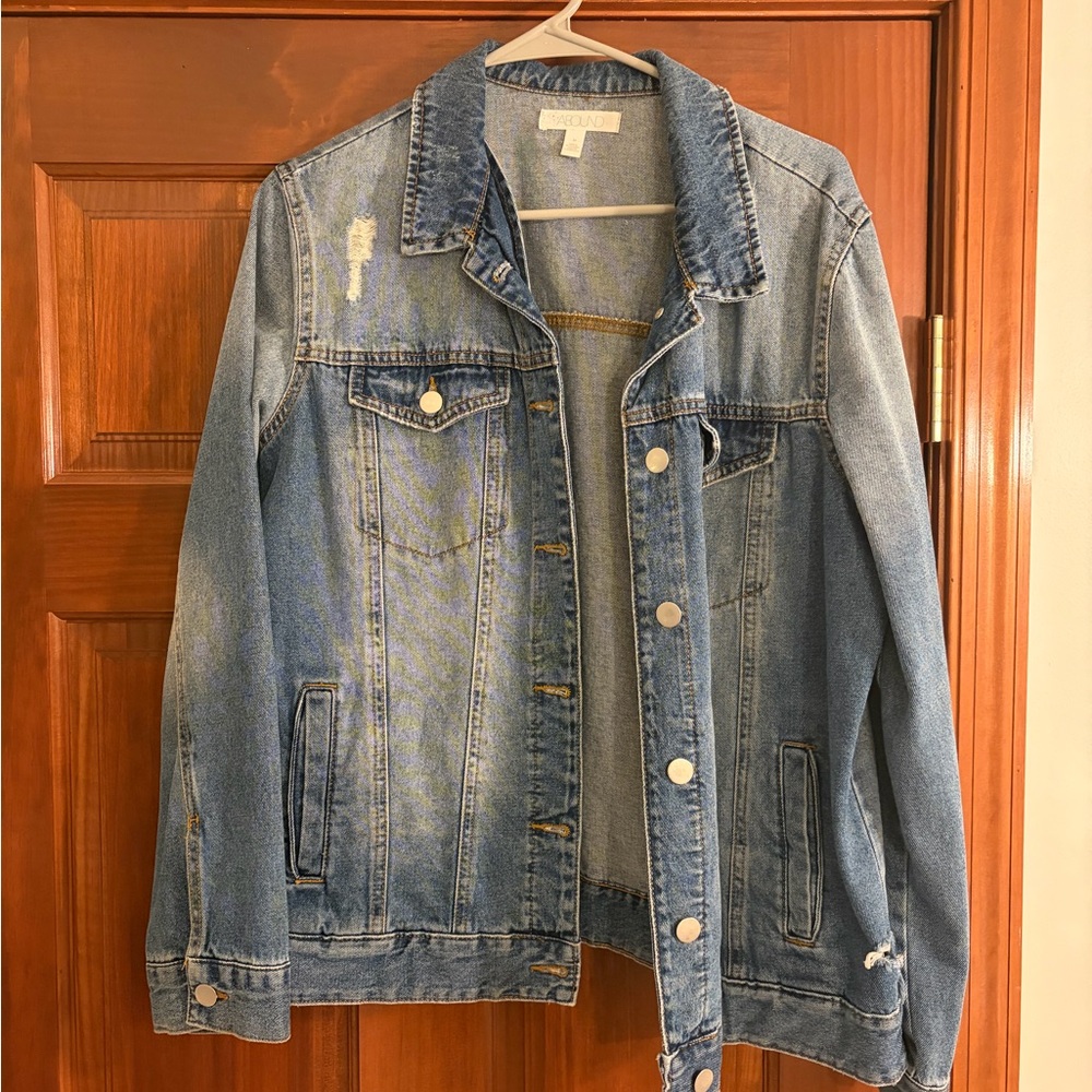 Abound Light Blue Distressed Denim Jacket